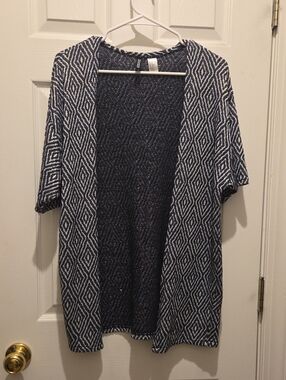 H&M Open-Front Geometric Cardigan